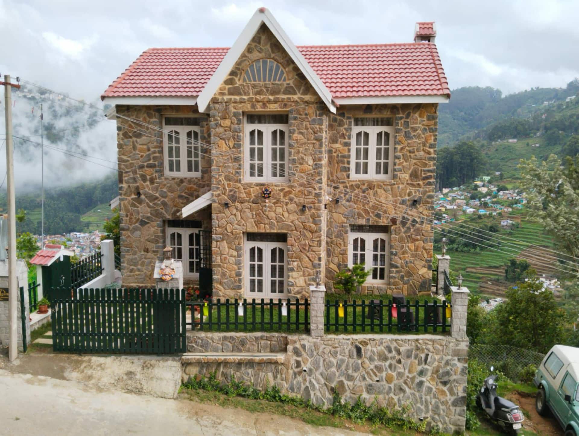 The cottage on a clear day